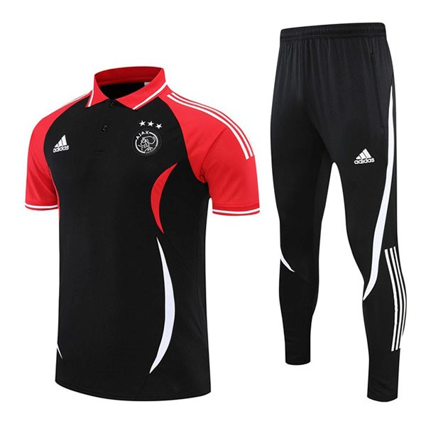 Polo Ajax Conjunto Completo 2022/23 Negro Rojo